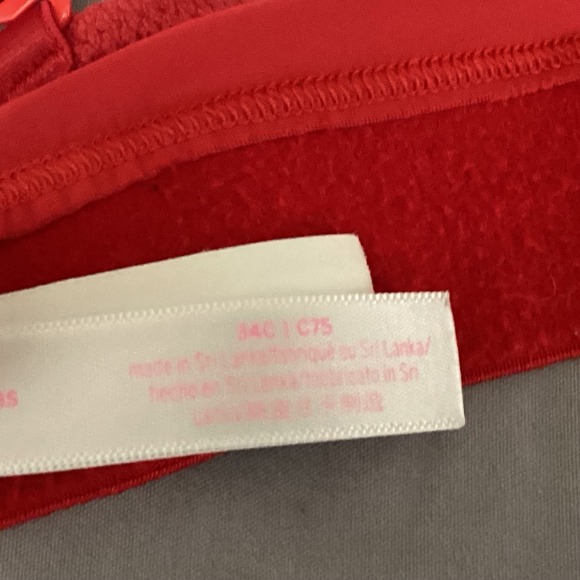 PINK Wear Everywhere Wireless Push Up Bra Red Everyday Comfort 34C - Picture 7 of 12